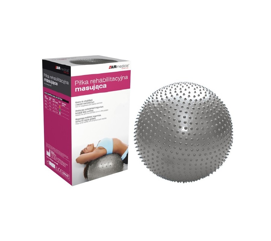 piłka-rehabilitacyjna-masująca-śr-75-cm-srebrna-pompka
